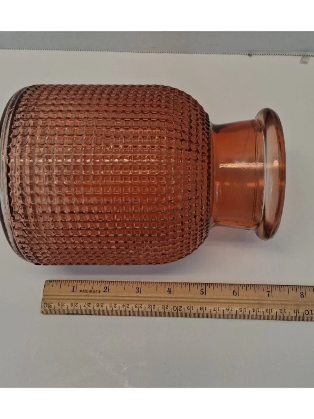 AEG LULU Rose Gold/Amber Pink Textured Glass 7